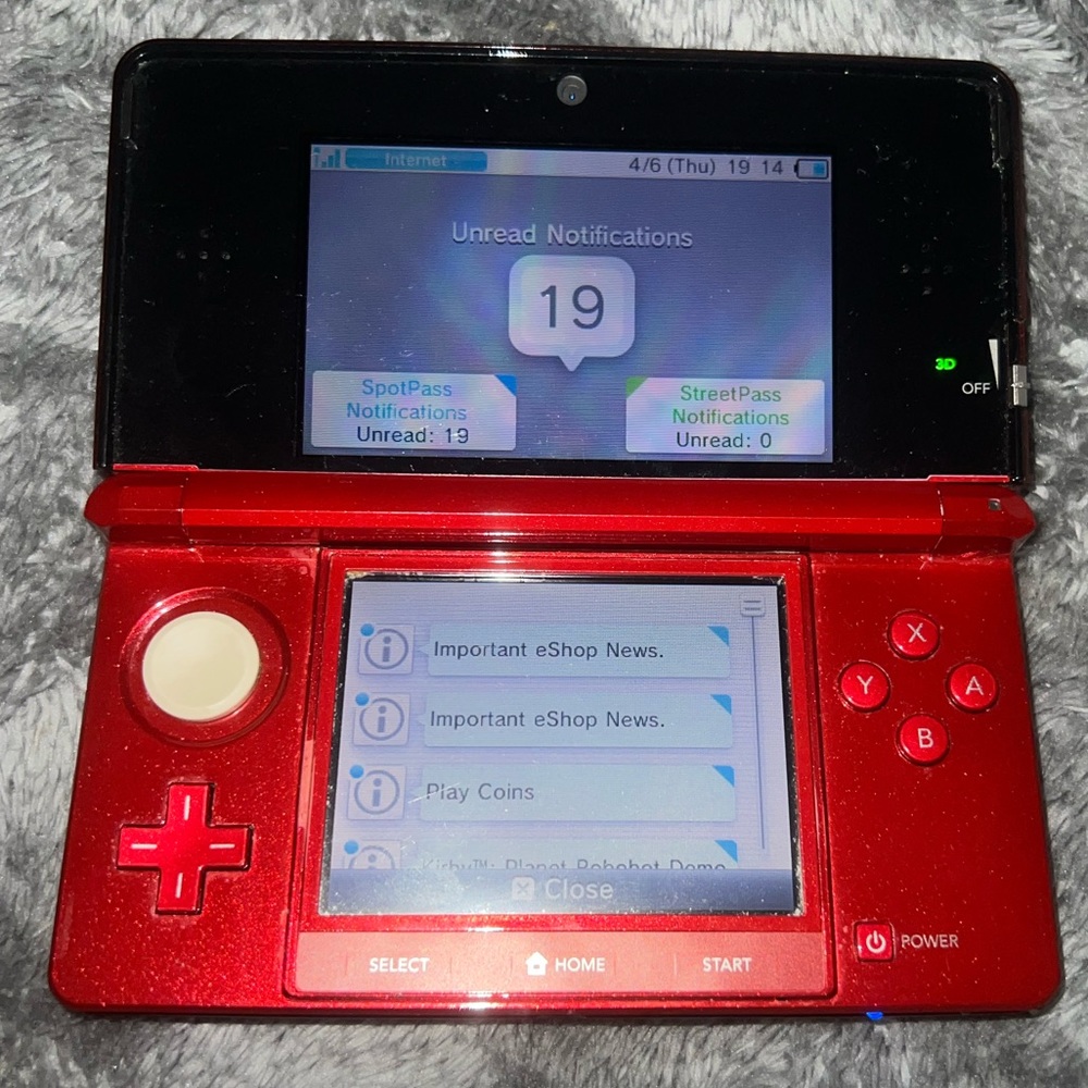 Original Nintendo 3DS - Flame Red